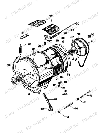 Взрыв-схема стиральной машины Electrolux WH516-2 - Схема узла Tub and drum